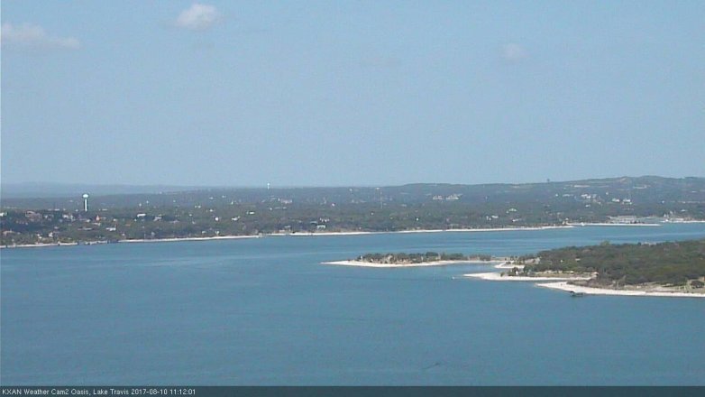 Lake Travis webcam, August 10, 2017 10:30 AM CT