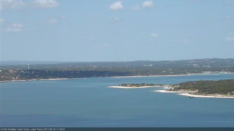 Lake Travis webcam, August 10, 2017 10:50 AM CT