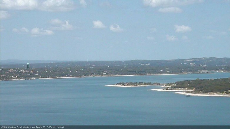 Lake Travis webcam, August 10, 2017 11:00 AM CT