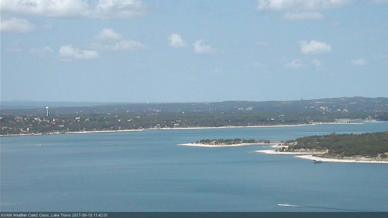 Lake Travis webcam, August 10, 2017 11:05 AM CT