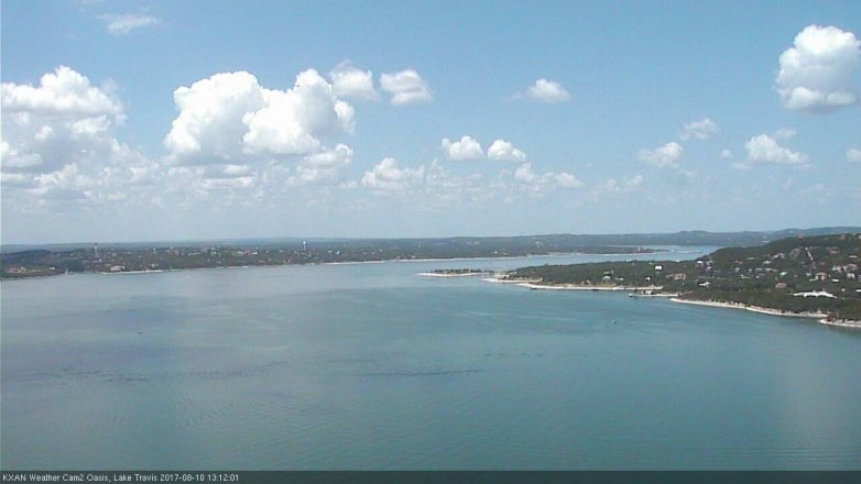 Lake Travis webcam, August 10, 2017 12:20 PM CT