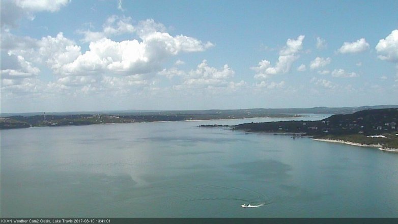 Lake Travis webcam, August 10, 2017 1:05 PM CT