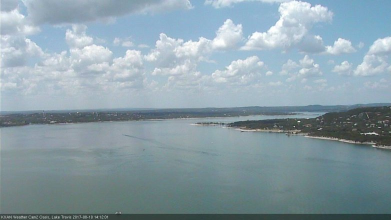 Lake Travis webcam, August 10, 2017 1:30 PM CT