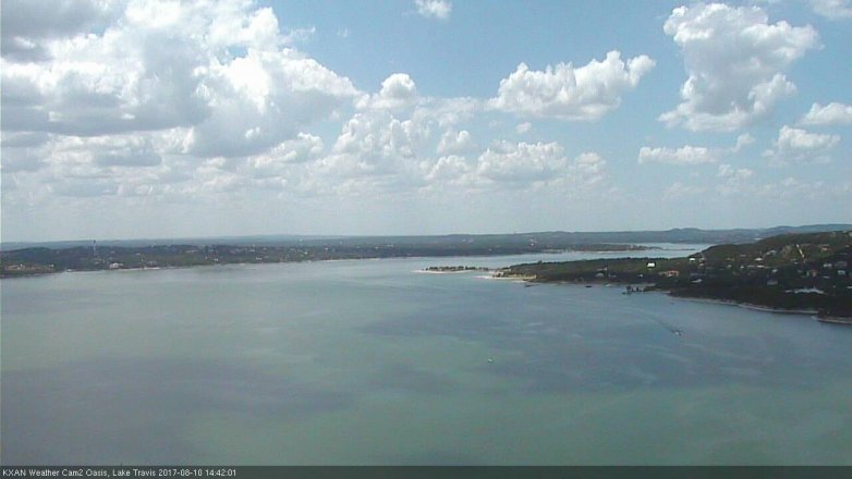 Lake Travis webcam, August 10, 2017 1:55 PM CT