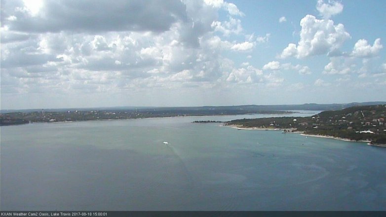 Lake Travis webcam, August 10, 2017 2:25 PM CT