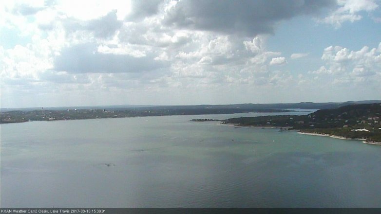Lake Travis webcam, August 10, 2017 2:45 PM CT
