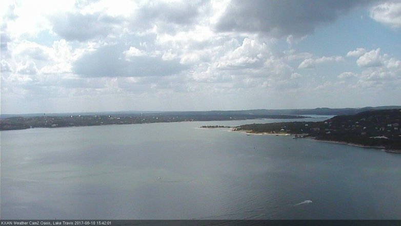 Lake Travis webcam, August 10, 2017 3:00 PM CT
