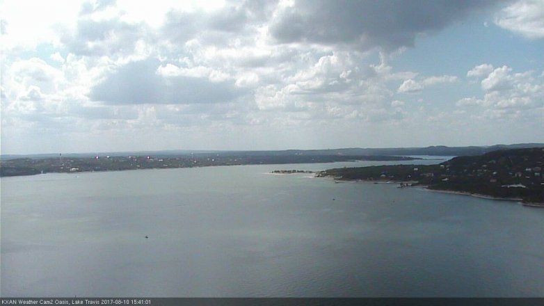 Lake Travis webcam, August 10, 2017 3:10 PM CT