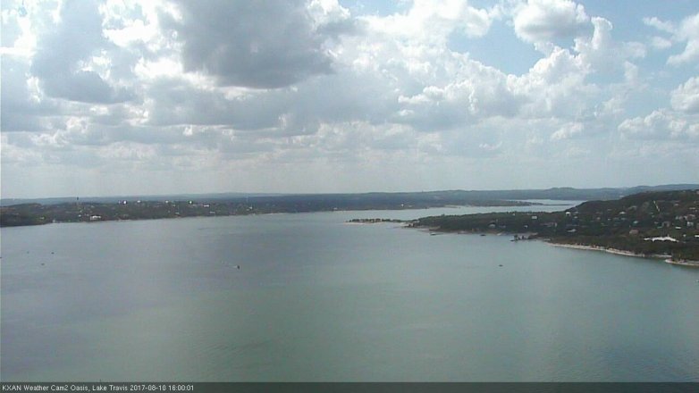 Lake Travis webcam, August 10, 2017 3:15 PM CT