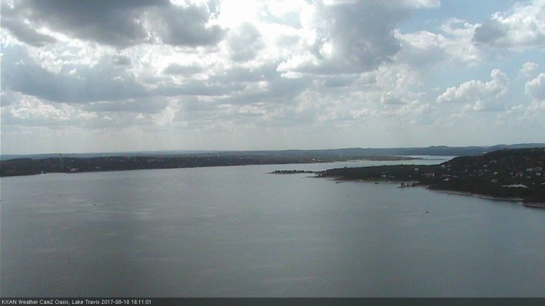 Lake Travis webcam, August 10, 2017 3:35 PM CT