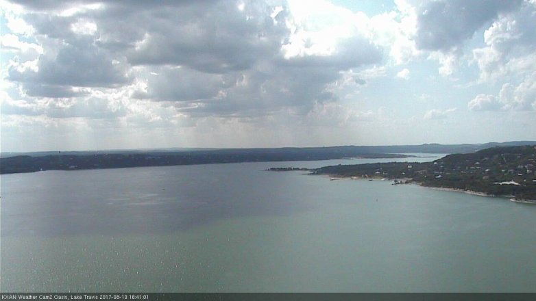 Lake Travis webcam, August 10, 2017 3:45 PM CT