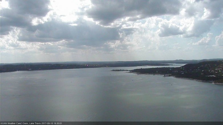 Lake Travis webcam, August 10, 2017 4:00 PM CT