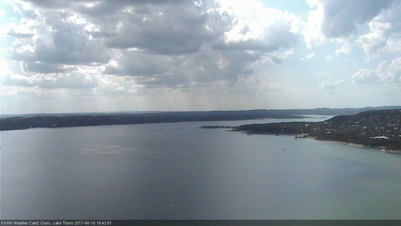 Lake Travis webcam, August 10, 2017 4:10 PM CT