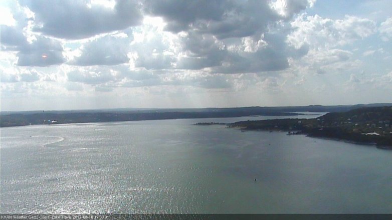Lake Travis webcam, August 10, 2017 4:15 PM CT