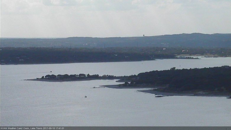 Lake Travis webcam, August 10, 2017 4:45 PM CT