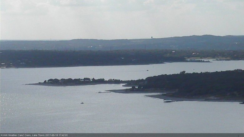 Lake Travis webcam, August 10, 2017 4:50 PM CT