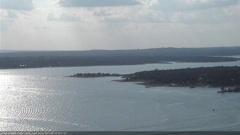 Lake Travis webcam, August 10, 2017 5:35 PM CT