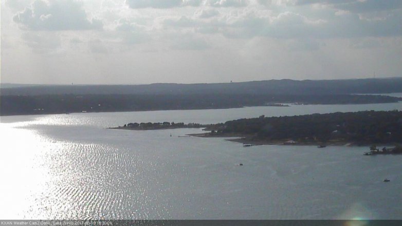 Lake Travis webcam, August 10, 2017 5:40 PM CT