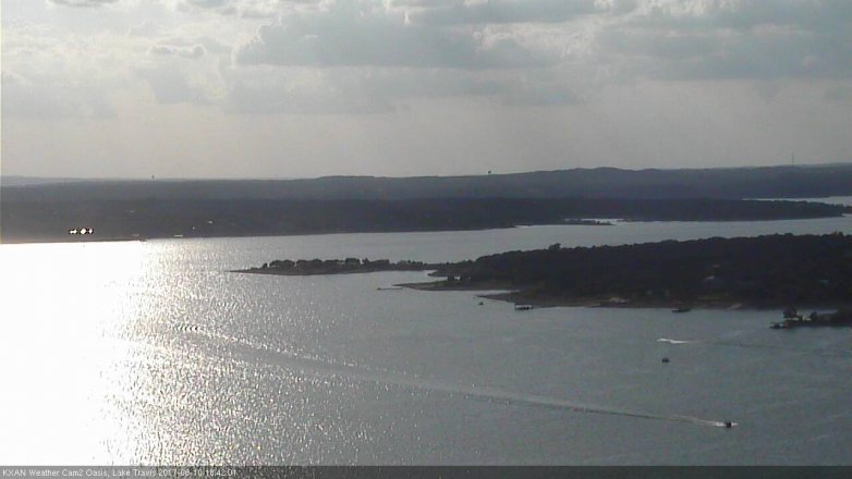 Lake Travis webcam, August 10, 2017 6:05 PM CT