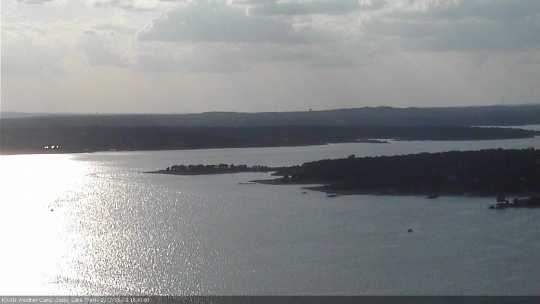 Lake Travis webcam, August 10, 2017 6:10 PM CT