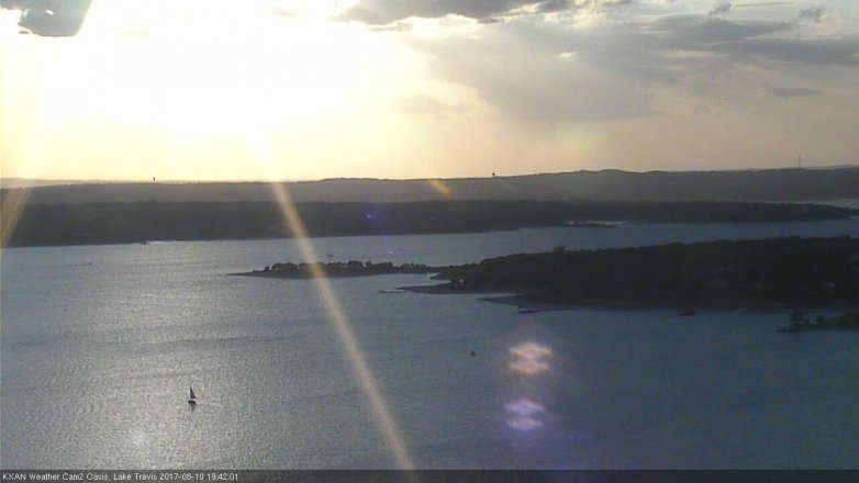 Lake Travis webcam, August 10, 2017 7:10 PM CT