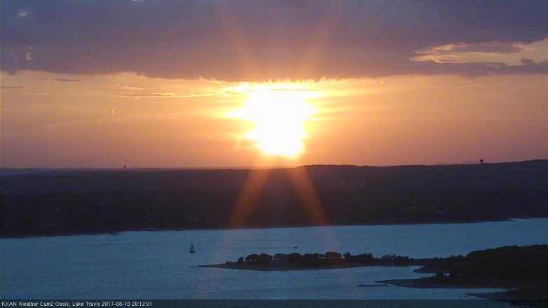 Lake Travis webcam, August 10, 2017 7:35 PM CT