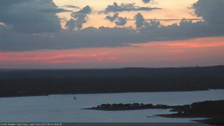 Lake Travis webcam, August 10, 2017 7:55 PM CT