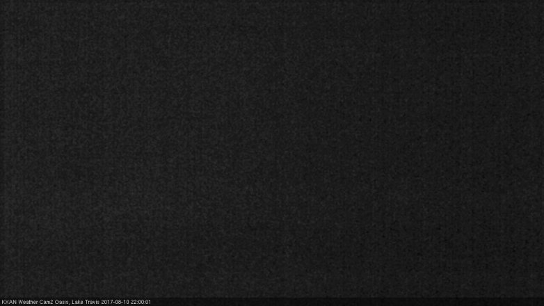 Lake Travis webcam, August 10, 2017 9:30 PM CT