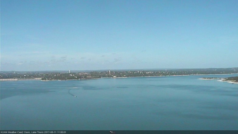 Lake Travis webcam, August 11, 2017 10:15 AM CT