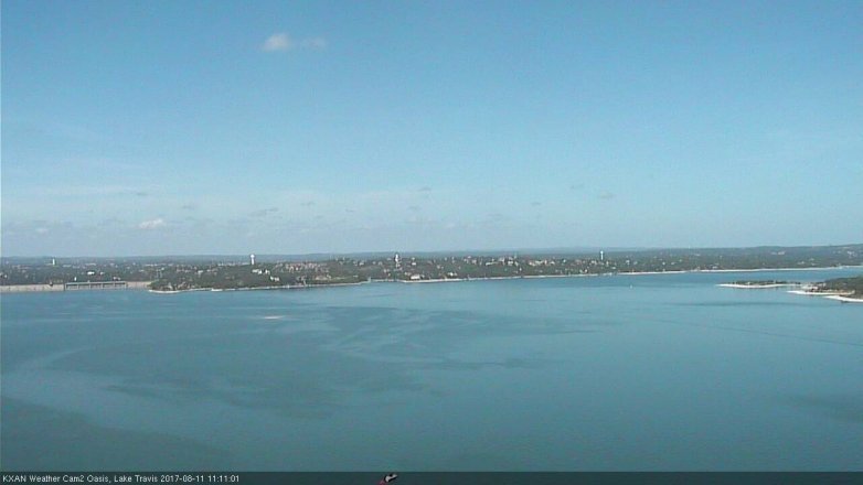 Lake Travis webcam, August 11, 2017 10:25 AM CT