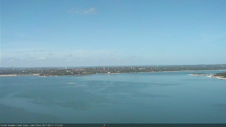 Lake Travis webcam, August 11, 2017 10:30 AM CT