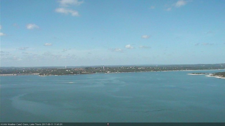 Lake Travis webcam, August 11, 2017 10:55 AM CT