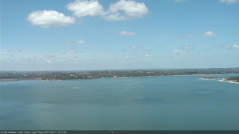 Lake Travis webcam, August 11, 2017 11:30 AM CT