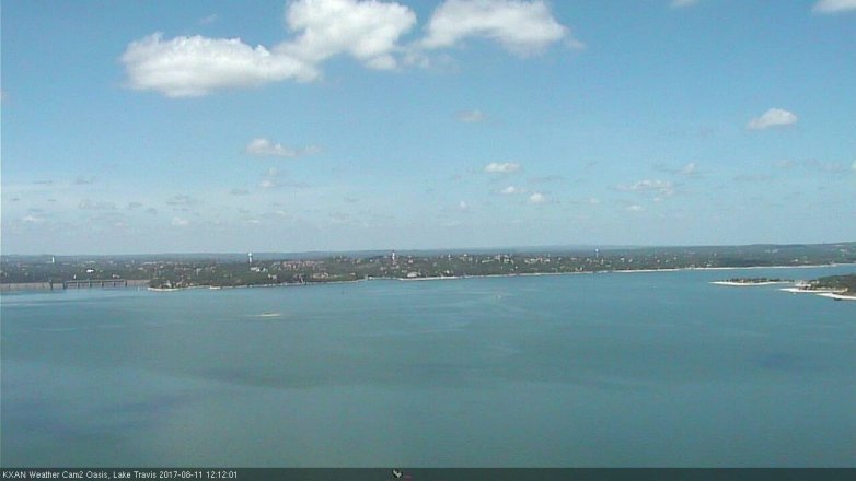 Lake Travis webcam, August 11, 2017 11:40 AM CT