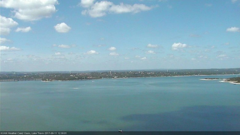 Lake Travis webcam, August 11, 2017 11:50 AM CT