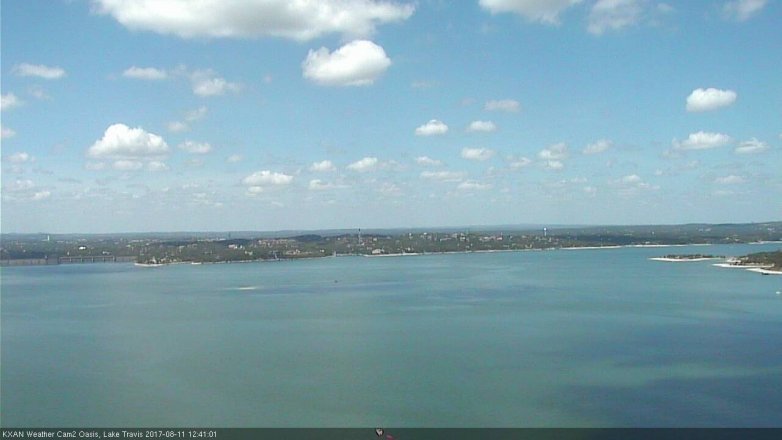 Lake Travis webcam, August 11, 2017 11:55 AM CT