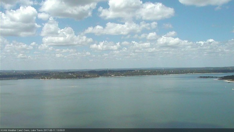 Lake Travis webcam, August 11, 2017 12:20 PM CT