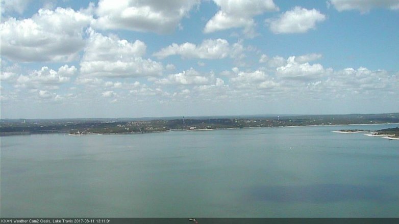 Lake Travis webcam, August 11, 2017 12:30 PM CT