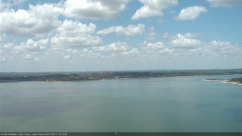 Lake Travis webcam, August 11, 2017 12:40 PM CT