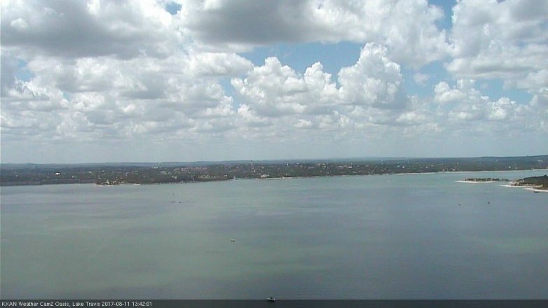 Lake Travis webcam, August 11, 2017 12:45 PM CT