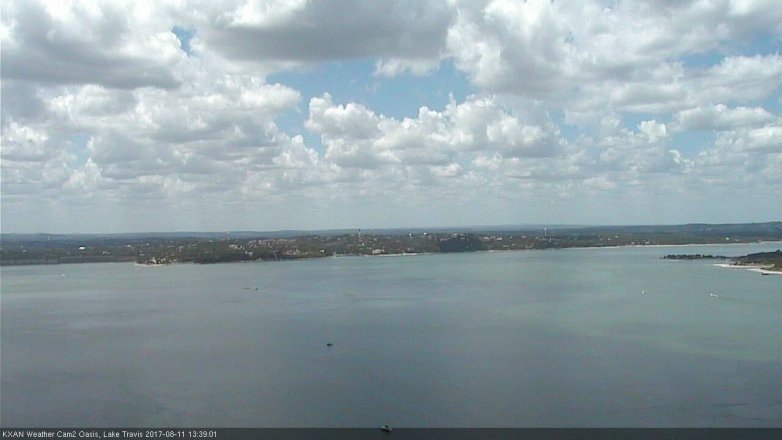 Lake Travis webcam, August 11, 2017 1:05 PM CT