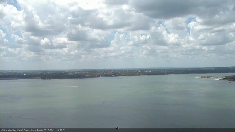 Lake Travis webcam, August 11, 2017 1:40 PM CT