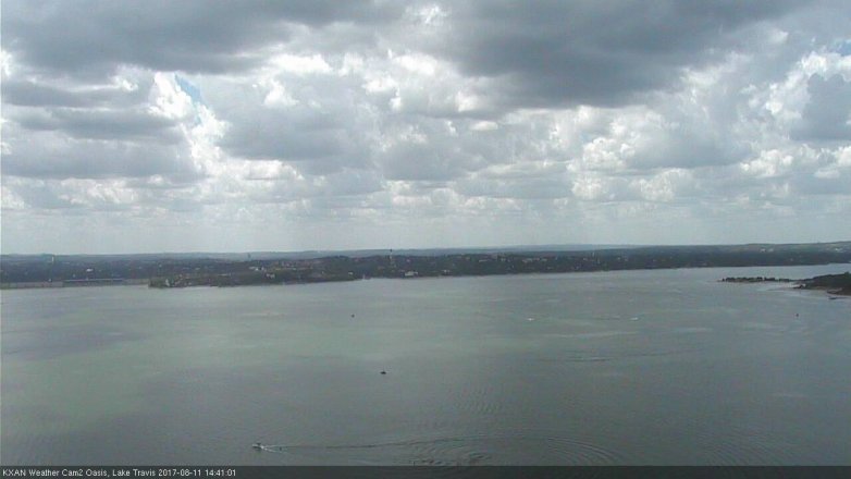 Lake Travis webcam, August 11, 2017 1:45 PM CT