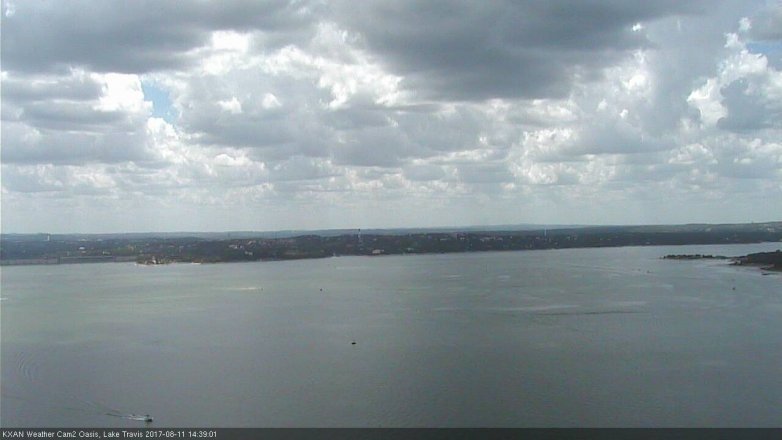 Lake Travis webcam, August 11, 2017 2:00 PM CT