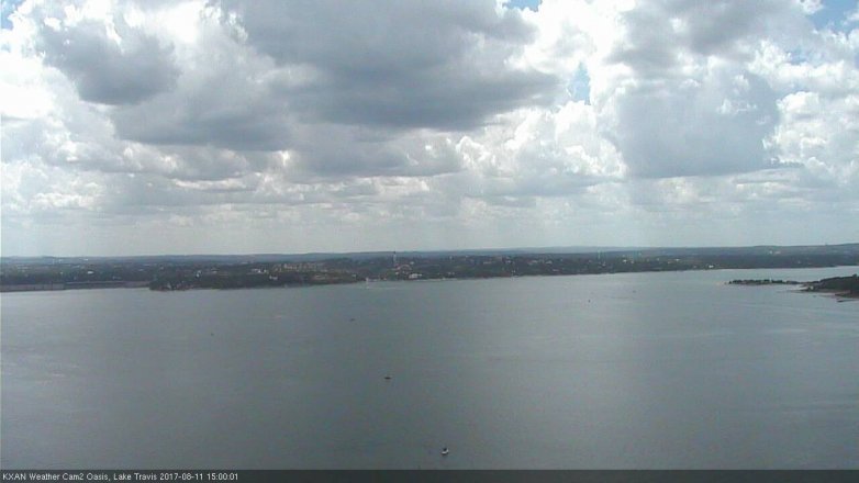 Lake Travis webcam, August 11, 2017 2:05 PM CT