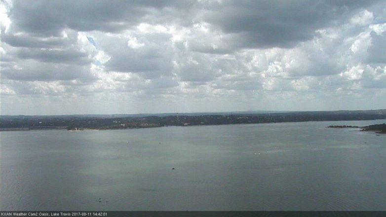 Lake Travis webcam, August 11, 2017 2:10 PM CT