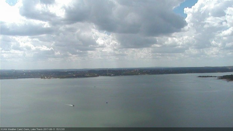 Lake Travis webcam, August 11, 2017 2:20 PM CT