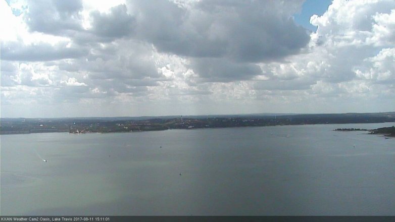 Lake Travis webcam, August 11, 2017 2:25 PM CT