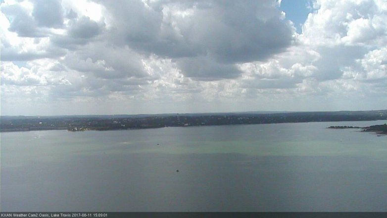 Lake Travis webcam, August 11, 2017 2:35 PM CT