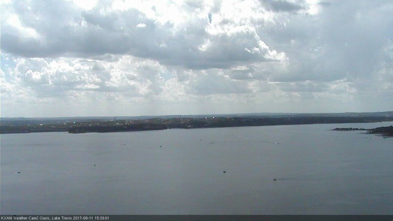 Lake Travis webcam, August 11, 2017 3:10 PM CT